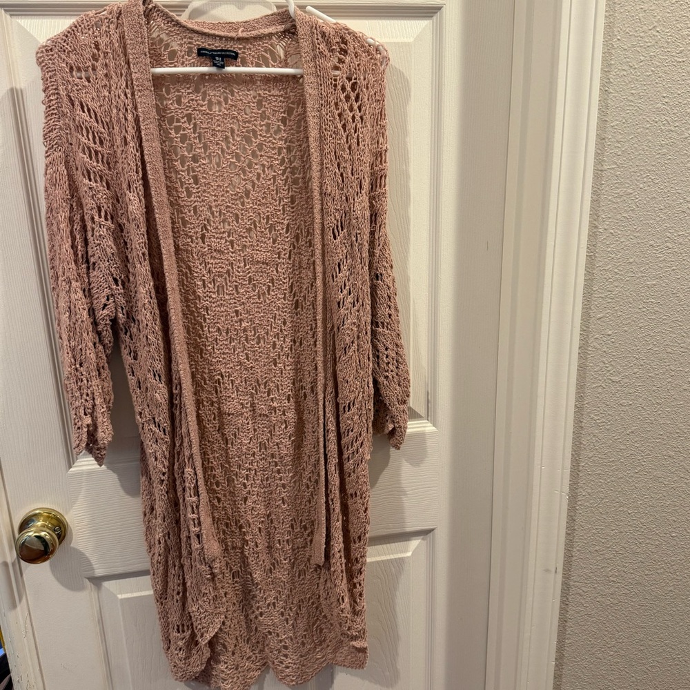 American Eagle knit or crochet style sweater cardigan - Size xs/s